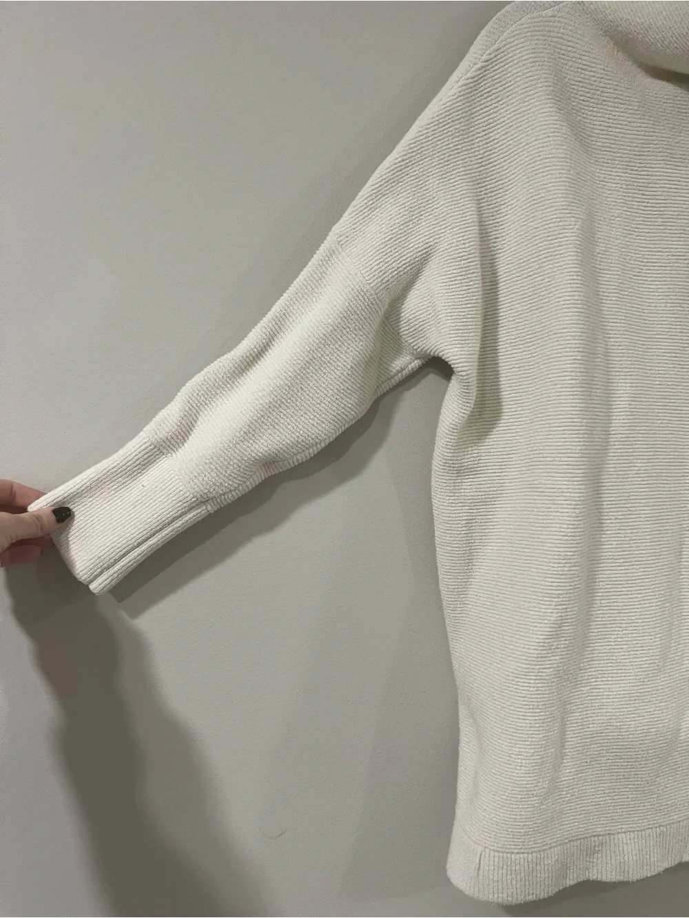 Free People Ottoman Slouchy Tunic Ivory Cream Oversized Sweater